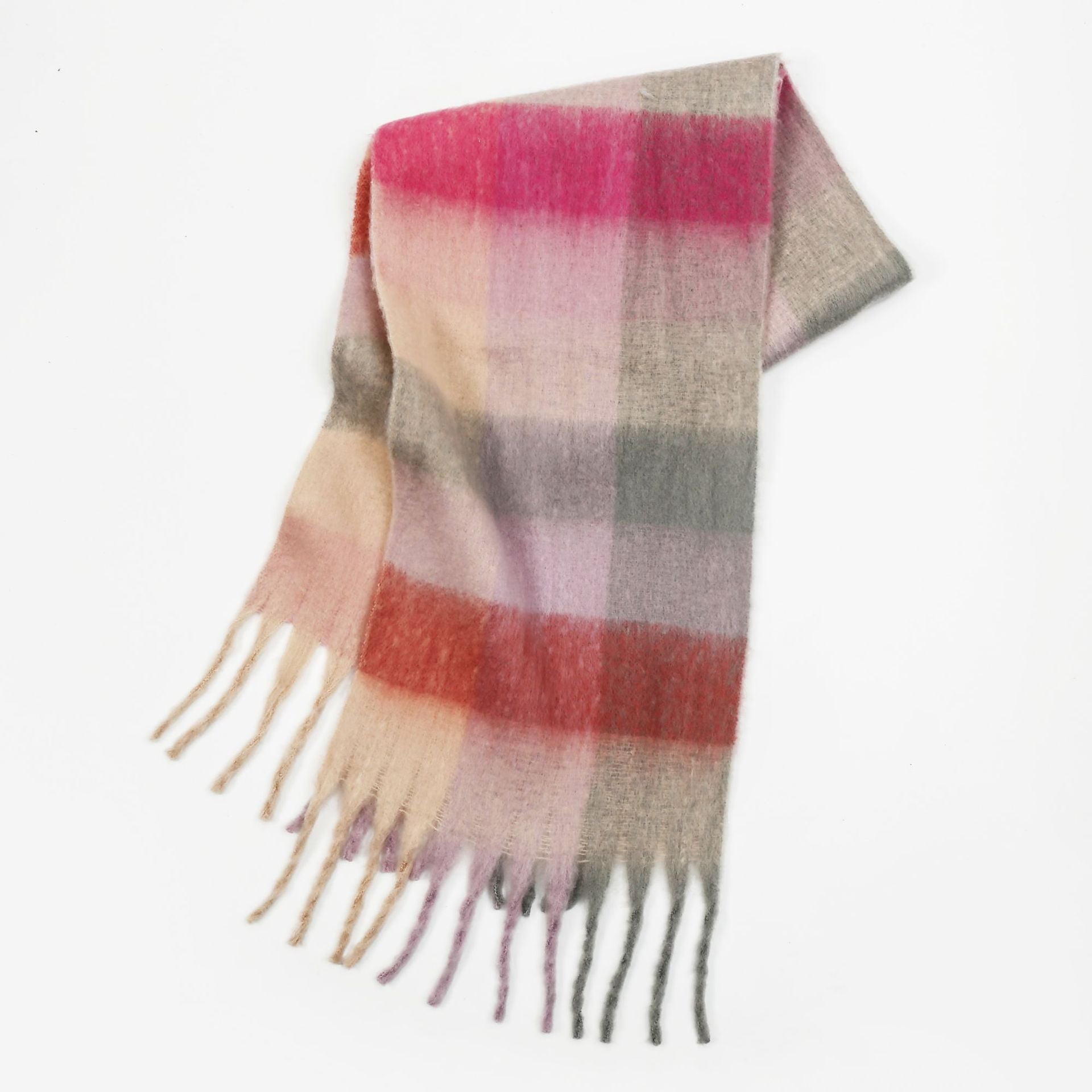 Avellino Rainbow Scarf - Vibrant Multicolor Knit for Everyday Style